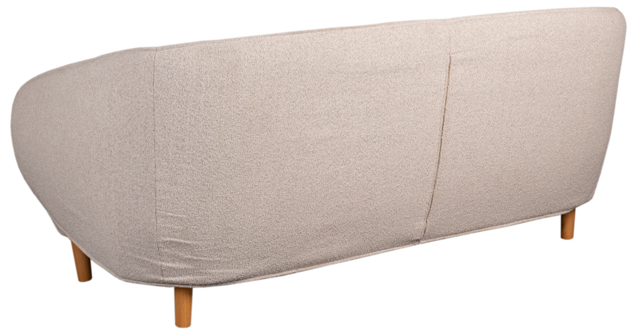 Lounge Sofa Alezio Dreisitzer Beige inkl. Knuffelkissen Beige
